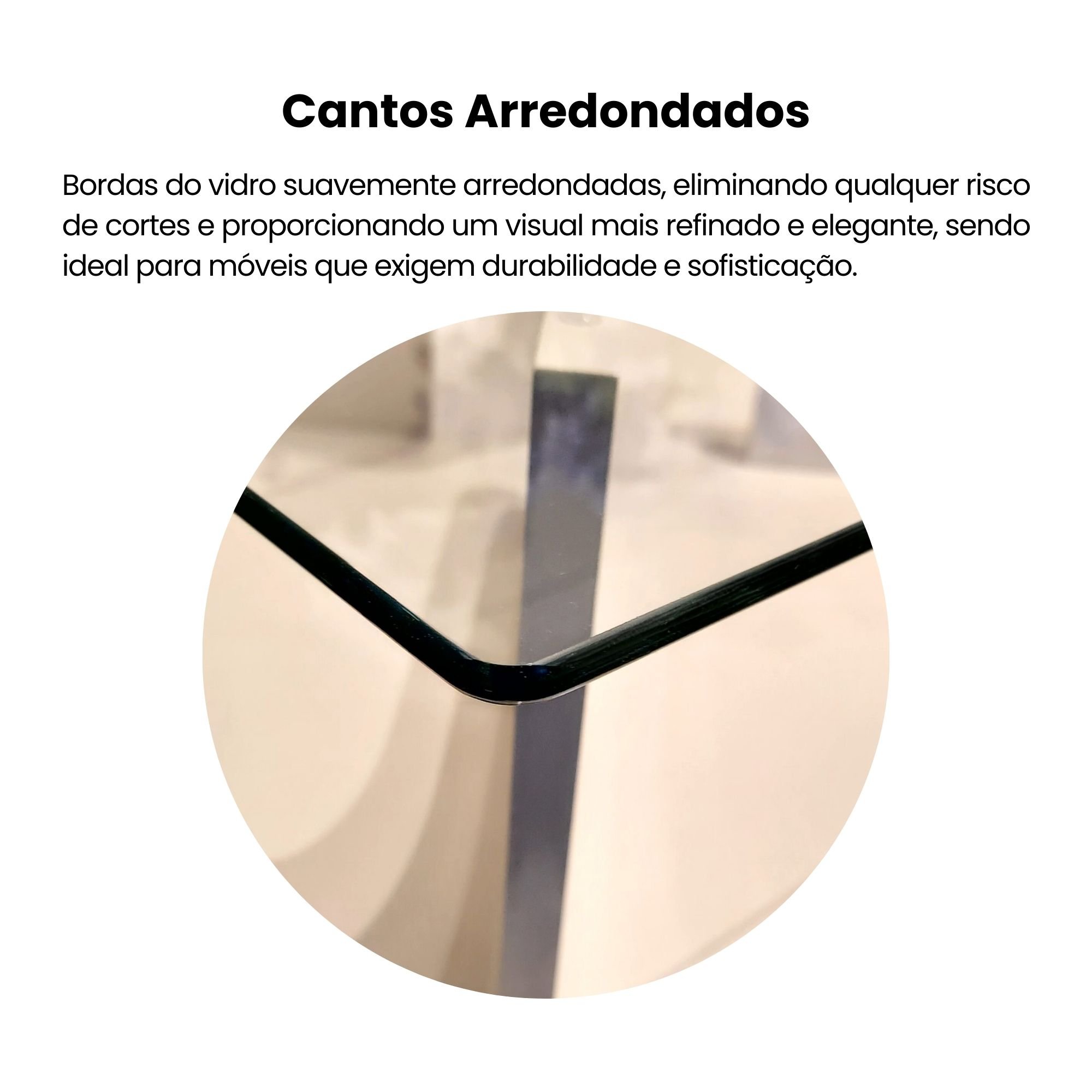 Mesa de Centro Tampo em Vidro Base em Tamburato 50mm Clear - 9