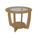 Ver imagem 3 de Mesa de Centro 100% MDF com Vidro Temperado Curve Artely Carvalho