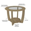 Ver imagem 5 de Mesa de Centro 100% MDF com Vidro Temperado Curve Artely Carvalho