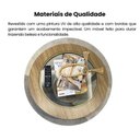 Ver mais imagens de Mesa de Centro 100% MDF com Vidro Temperado Curve Artely Carvalho