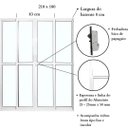 Ver imagem 4 de Porta Sacada de Alumínio 4 Folhas 210 X 180cm com Fechadura Linha 25