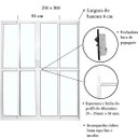 Ver imagem 4 de Porta Sacada de Alumínio 4 Folhas 210 X 200cm com Fechadura Linha 25