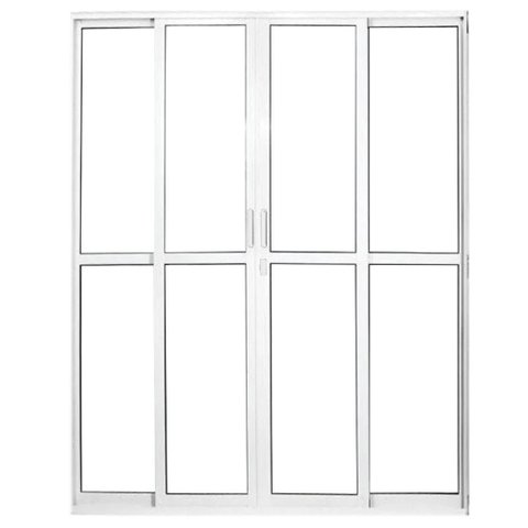 Porta Sacada de Alumínio 4 Folhas 210 X 200cm com Fechadura Linha 25