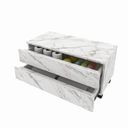 Ver imagem 7 de Gabinete Rodizio para Banheiro com Espelheira 80cm Branco/Marmorizado