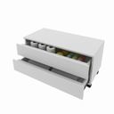Ver imagem 7 de Gabinete Rodizio para Banheiro com Espelheira 80cm Branco/Marmorizado