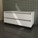 Ver imagem 5 de Gabinete Rodizio para Banheiro com Espelheira 80cm Branco/Marmorizado