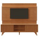 Ver imagem 1 de Painel Aros e Rack Gaia 180cm para TV 65" 2 Portas Mavaular:Naturalle