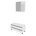 Ver imagem 2 de Gabinete Rodizio para Banheiro com Espelheira 80cm Branco