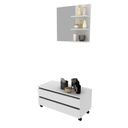 Ver imagem 4 de Gabinete Rodizio para Banheiro com Espelheira 80cm Branco