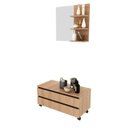 Ver imagem 4 de Gabinete Rodizio para Banheiro com Espelheira 80cm Marrom
