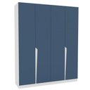 Ver imagem 2 de Guarda-roupa Casal Porto 4 Portas 4 Gavetas Branco/azul - Politorno