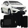 Jogo de Tapete Automotivo Carpete New Fit 2015 À 2018 Soft Logo Bordado Preto 5 Peças S/m Soft Preto - 2