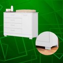 Ver imagem 4 de Comoda Zaki 1 Porta 4 Gaveta Branco Fosco - Reller