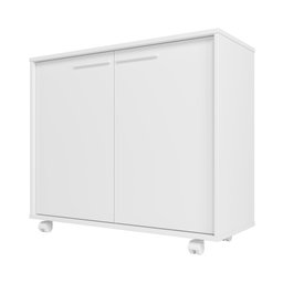Balcão Multiuso 2 Portas 2 Prateleiras com Rodízios MDP 12mm - 6