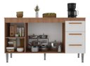 Ver imagem 3 de Balcão Cozinha Madeira Joia 1.50m Madeirado / Branco