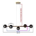 Ver imagem 5 de Pendente Luminaria Lustre de Teto Jabuticaba 5 Globos Vidro Decoração Iluminação Casa Sala Cozinha