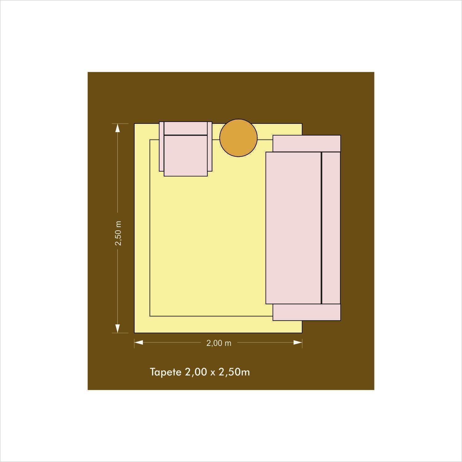 Tapete Retangular Liso 200x250cm São Francisco Niazitex - 5