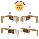 Ver imagem 6 de Mesa de Manicure Profissional de Canto em L com 3 Gavetas Jady Multimóveis Mp6042 Madeirado/branco