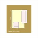 Ver imagem 5 de Tapete Retangular Liso 100x140cm São Francisco Niazitex