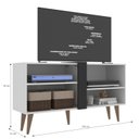 Ver imagem 3 de Rack para TV até 43 Polegadas 107cm 2 Prateleiras Soberano Branco
