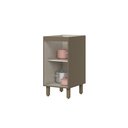 Ver imagem 5 de Balcão 40cm 1 Porta com Tampo 100% MDF Aurora Espresso Móveis Bege/Duna/Cristal