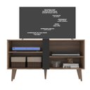 Ver imagem 4 de Rack para TV até 43 Polegadas 107cm 2 Prateleiras Soberano Marrom