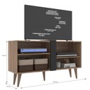 Ver imagem 3 de Rack para TV até 43 Polegadas 107cm 2 Prateleiras Soberano Marrom