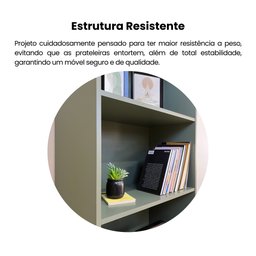 Estante para Livros 5 Prateleiras 180cmx60cm Multy - 5