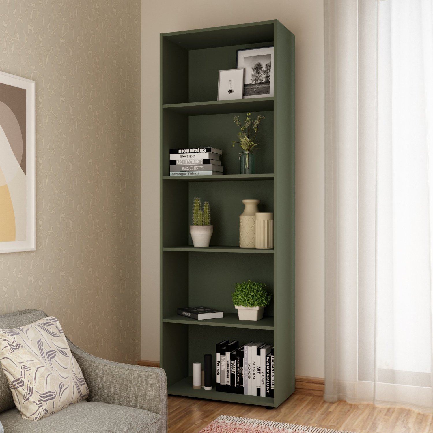 Estante para Livros 5 Prateleiras 180cmx60cm Multy - 5