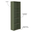 Ver imagem 4 de Estante de Livros 60CMX180CM 5 Prateleiras Multy Verde/Menta