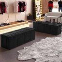 Ver imagem 6 de Puff Decorativo Living Sala de Estar 195 Cm Roma W01 Couríssimo Preto - lyam