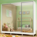 Ver imagem 1 de Guarda Roupa Infantil 100% Mdf Madesa Logan 3 Portas de Correr de Espelho com Pés - Branco