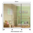 Ver imagem 3 de Guarda Roupa Infantil 100% Mdf Madesa Logan 3 Portas de Correr de Espelho com Pés - Branco