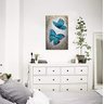 Quadro Pintura Tela borboleta amante azul Sala de Estar 5124: 90cm (A) x 140cm (L) - 2