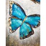 Quadro Pintura Tela borboleta amante azul Sala de Estar 5124: 90cm (A) x 140cm (L) - 5