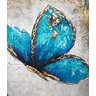 Quadro Pintura Tela borboleta amante azul Sala de Estar 5124: 90cm (A) x 140cm (L) - 4