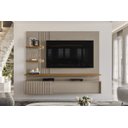 Ver imagem 1 de Painel Para Tv Até 65'' 3 Portas Led Bancada Suspensa Atena Fendi Naturale - Madetec