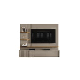 Painel Para Tv Até 65'' 3 Portas Led Bancada Suspensa Atena Fendi Naturale - Madetec - 2