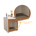 Ver imagem 3 de Mesa de Cabeceira com Cama Pet Integrada para Caes e Gato