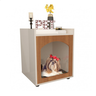 Mesa de Cabeceira com Cama Pet Integrada para Caes e Gato - 2