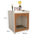 Ver imagem 5 de Mesa de Cabeceira com Cama Pet Integrada para Caes e Gato
