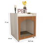 Mesa de Cabeceira com Cama Pet Integrada para Caes e Gato - 5
