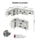 Ver imagem 4 de Armário de Cozinha Completa de Canto 405cm Cinza Nice Madesa 06
