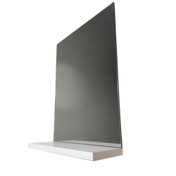Espelheira Retangular 30x40cm com uma Prateleira MDF Branca - 3
