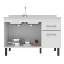 Ver imagem 5 de Balcão de Cozinha sem Tampo Monaco 2 Portas e 2 Gavetas Branco