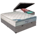 Ver imagem 1 de Cama Box Baú e Colchão Freedom Molas Ensacadas Casal Ortobom: Cinza