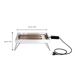 Churrasqueira Elétrica de Mesa Rizzogrill 1 Gourmet Antifumaça e Bandeja Aluminio 220v - Rizzoflon - 9