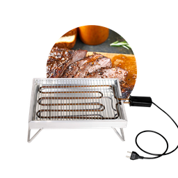 Churrasqueira Elétrica de Mesa Rizzogrill 1 Gourmet Antifumaça e Bandeja Aluminio 220v - Rizzoflon - 2