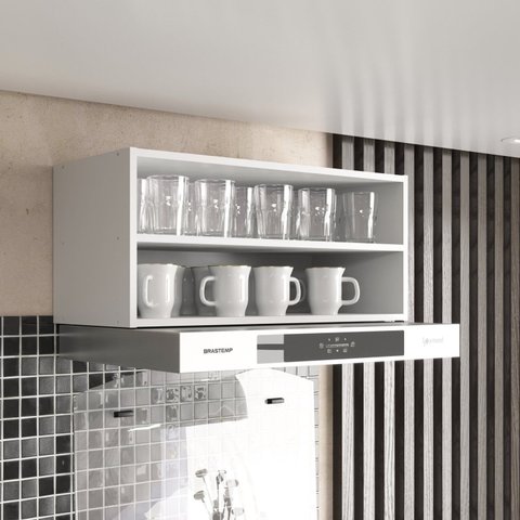 Nicho Aéreo para Cozinha Veneza Branco