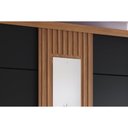 Ver imagem 6 de Guarda Roupa Solteiro 3 Portas Correr Espelho 2 Gavetas Henn B376 Nature Off White 199,5cm